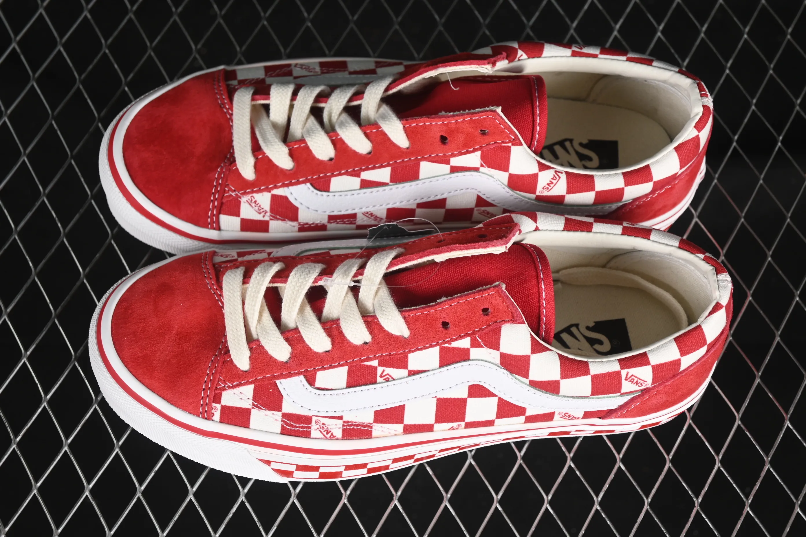 All categories Vans Vans series Vans Low Vans low top Vans Old Skool 36 LX-BMX official new style white and red checkerboard casual canvas shoes VN000D57ERM